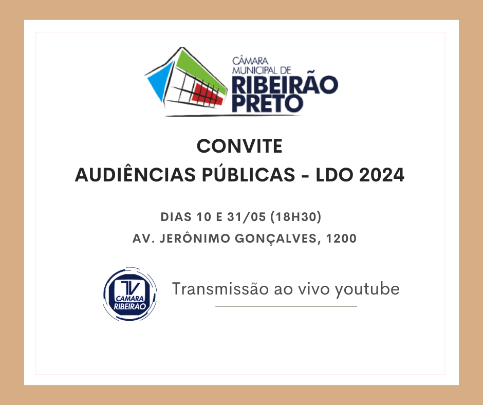 Audiências Públicas debaterão LDO 2024