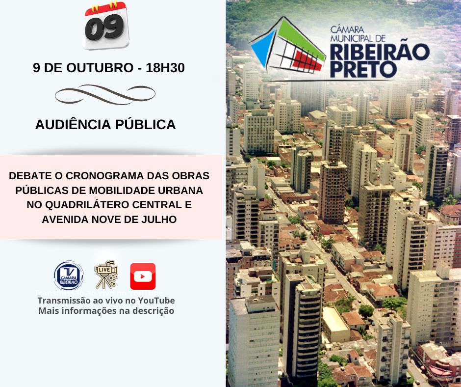 Legislativo fará audiência sobre obras públicas de mobilidade urbana no quadrilátero central