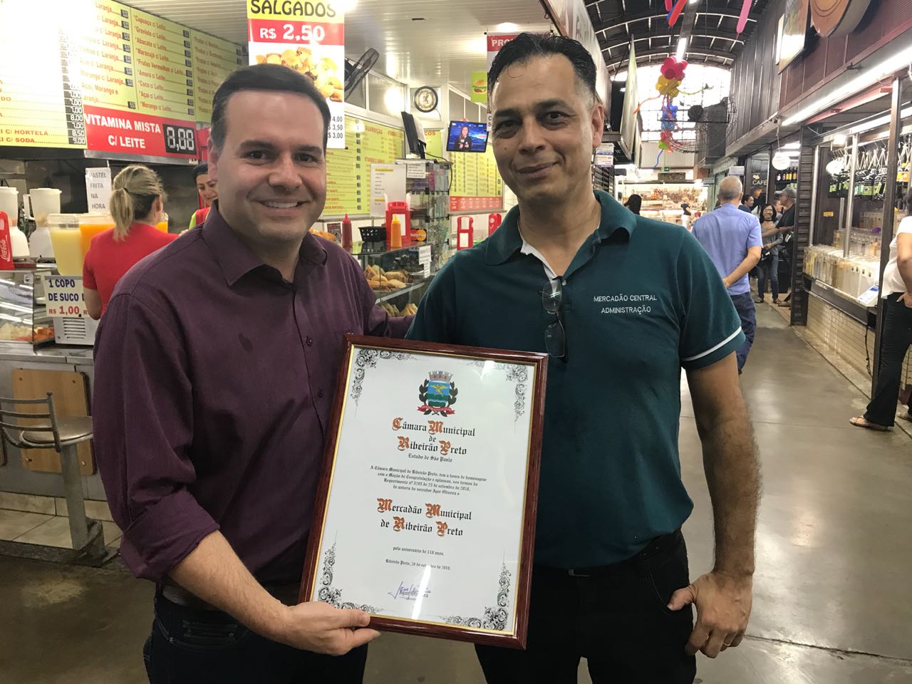 Câmara homenageia Mercadão Municipal pelo aniversário de 118 anos